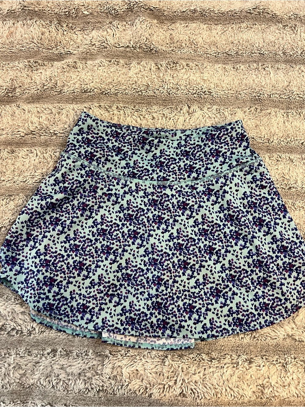 Nicole Miller Sport Aqua Floral Skater Skirt